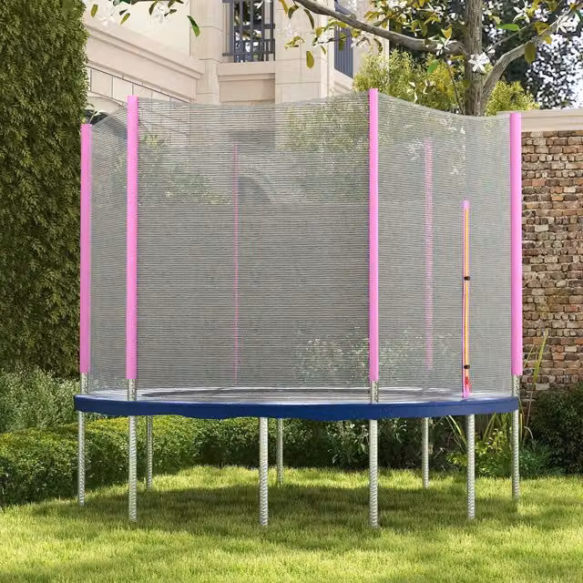 SPORTNOW Trampoline Net with Zipped Door, Pink, 244 cm