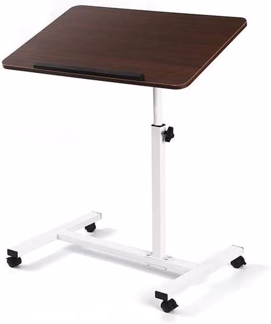 FLAVORA Brown Adjustable Portable Laptop Table W/D: 100 x 100 cm – 1