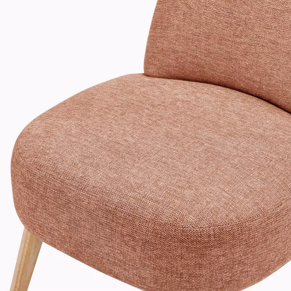 FurnitureboxUK Minnie Fabric Accent Chair in Terracotta with Solid Wood Frame – 3