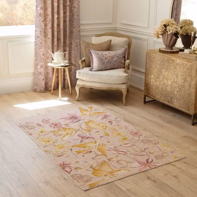 Voyage Maison Floella Floral Printed Viscose Rug, Multicolour, W: 150 cm, D: 220 cm – 1