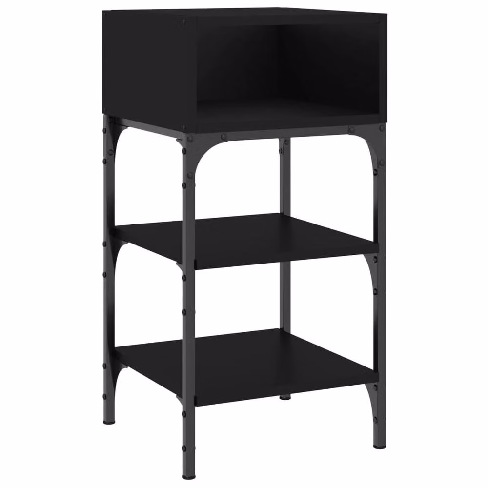Berkfield Home Elegant Bedside Tables, 2 Piece Set in Black, W/D/H: 35 x 34.5 x 70 cm – 4
