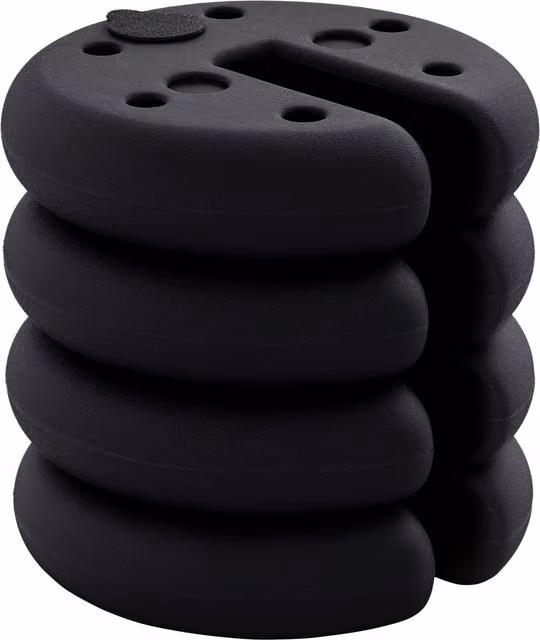 Outsunny Sand Fillable Gazebo Tent Leg Weights, Black, Set of 4 Plastic Weights for Marquee Party Tent Canopies – 1