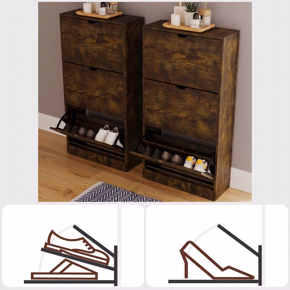 HD Designs Vida Designs Modern 3 Drawer Shoe Cabinet in Brown – 4
