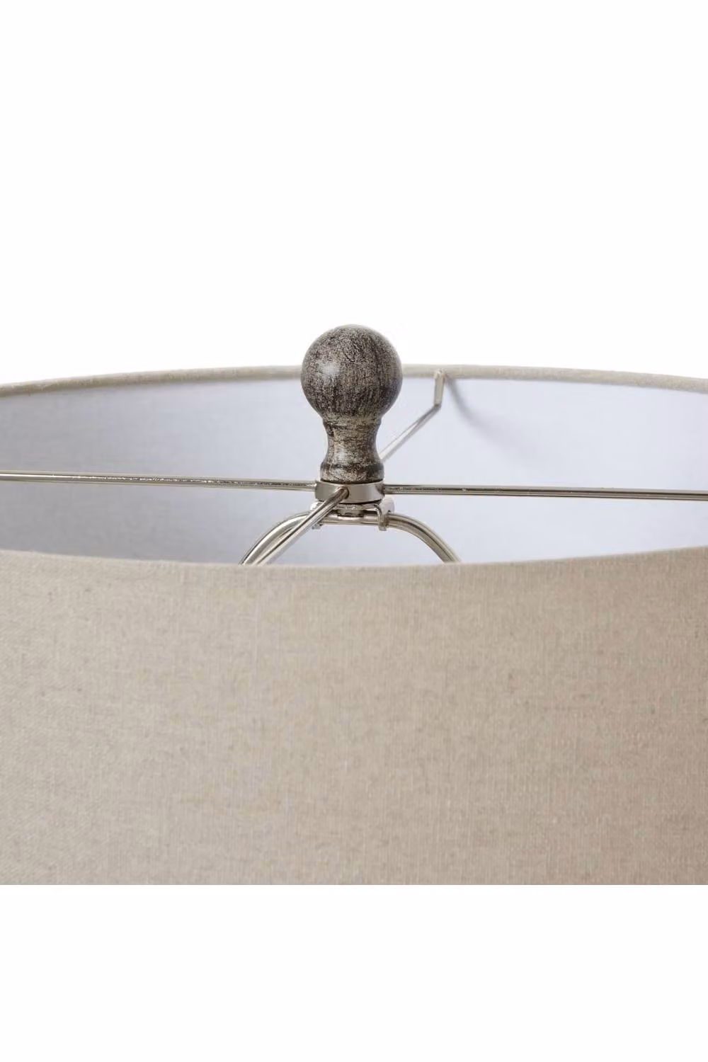 KDMD Beige Carved Textured Ceramic Table Lamp with Fabric Shade – 2
