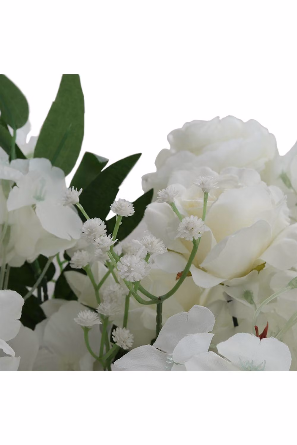 Living and Home White Artificial Cherry Blossom, Ranunculus and Rose Mixed Flower Branch for Wedding and Spring Decor, H 100 cm x W 45 cm – 3