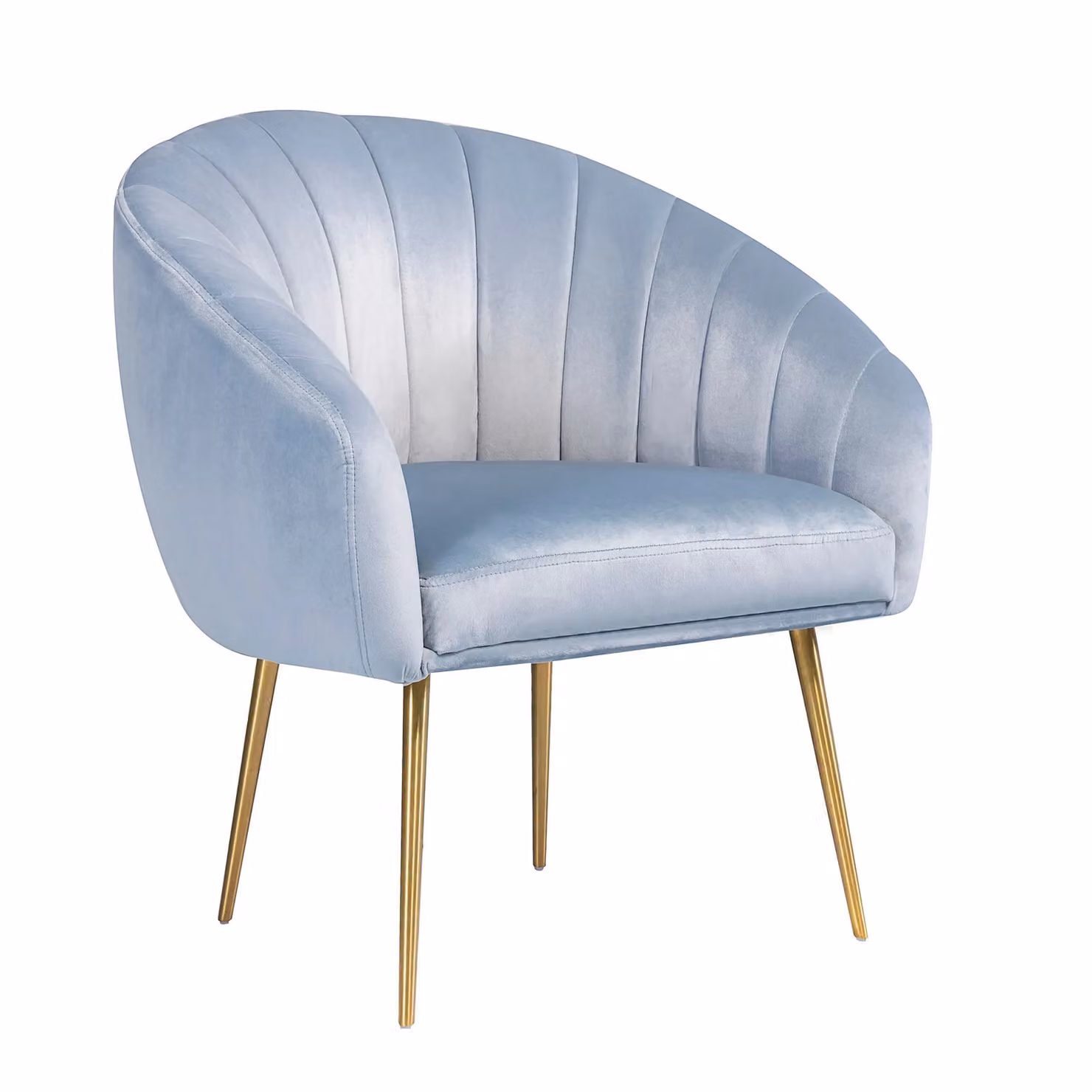 Artemis Home Helena Accent Chair in Blue Velvet with Solid Wood Frame – 2