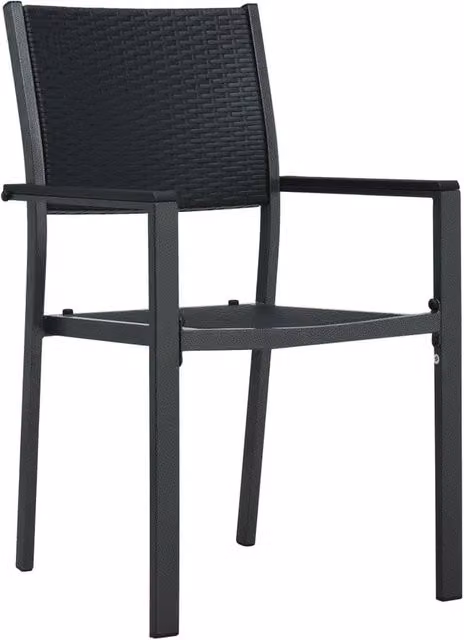 Berkfield Home 7 Piece Modern Garden Dining Set in Black – 1