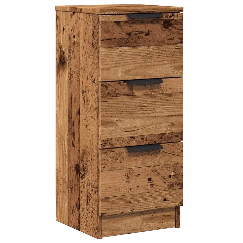 Berkfield Home Old Wood Sideboard in Brown, Engineered Wood, W/D/H: 30 x 30 x 70 cm – 2