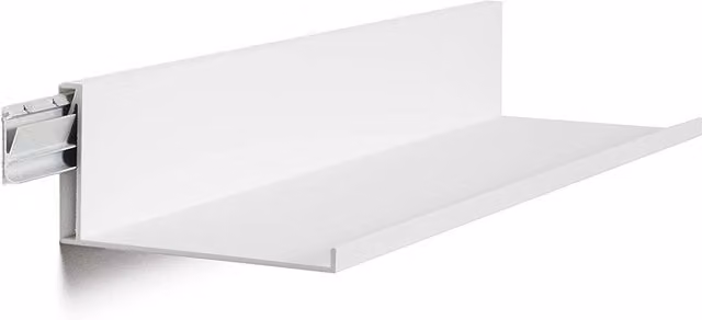 Hangman No Stud White Floating Wall Shelf, Matt White Metal