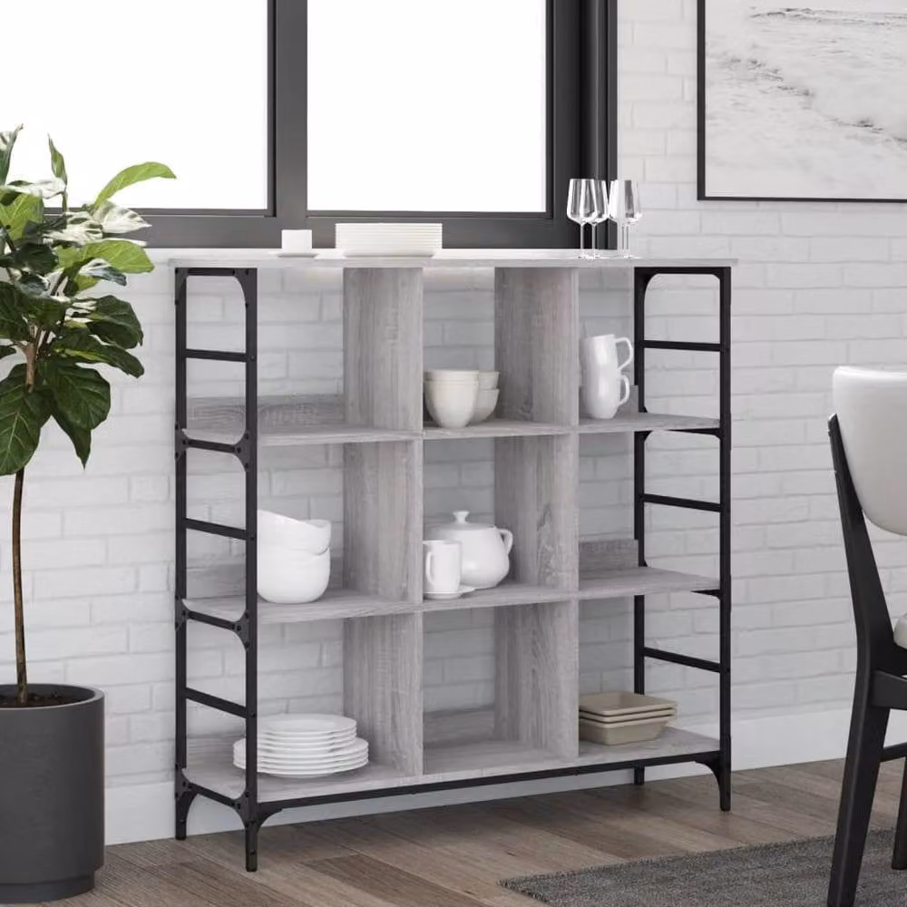 Berkfield Home Grey Sonoma Sideboard, W: 102 cm, D: 32 cm, H: 103.5 cm – 1