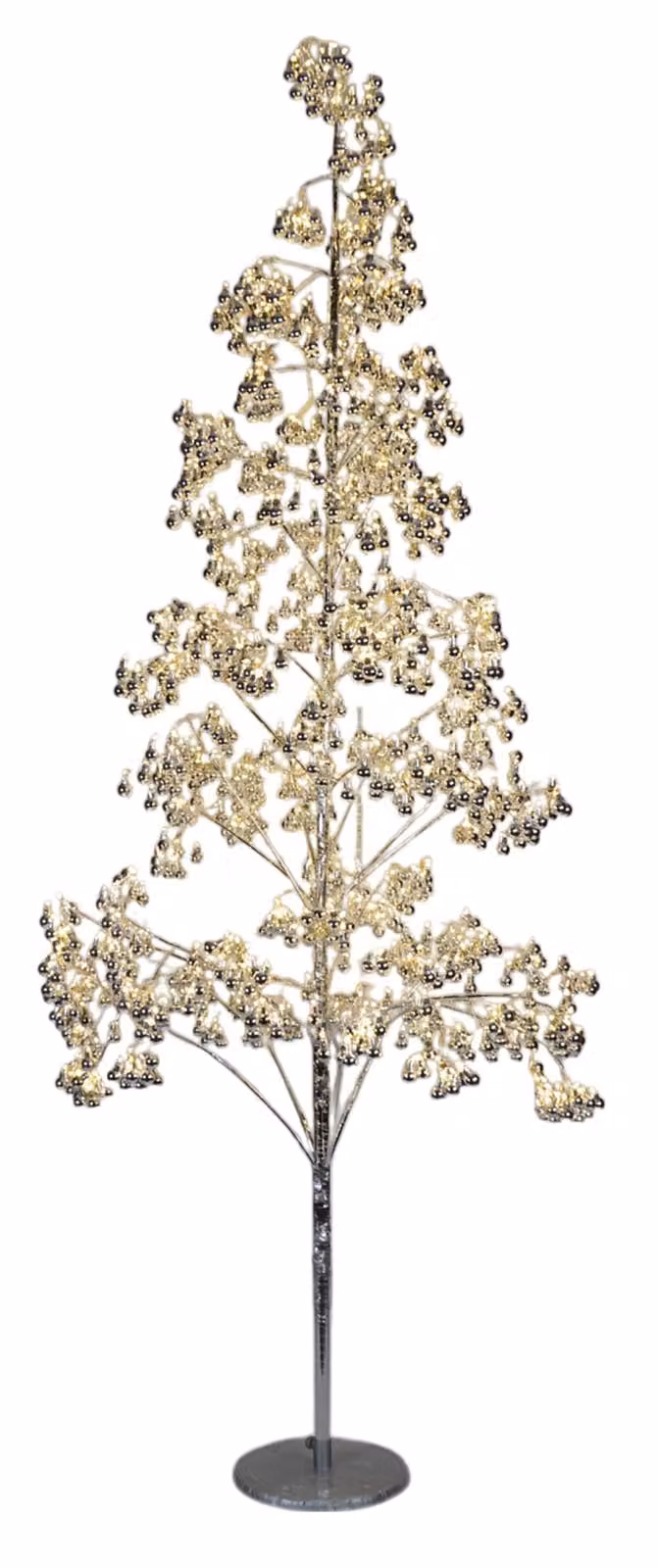 Xmas Haus 180cm Christmas Tree with 1000 Warm White Micro LEDs and Silver Balls – 3