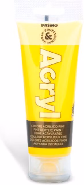 Hobby Professional Primary Yellow Acrylic Paint, 75ml Tube