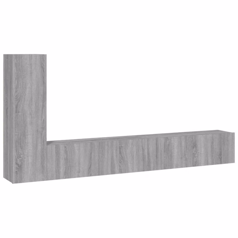 Berkfield Home Classic 3 Piece TV Cabinet Set in Grey Sonoma Matt MDF – 2