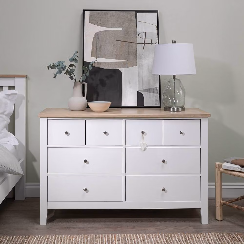 Nöa and Nani Leines 8 Drawer Chest of Drawers in White and Oak – 2