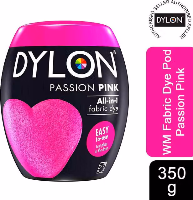 DYLON Washing Machine Fabric Dye Pods in Passion Pink, 350g – 5
