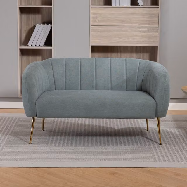 Artemis Home Stanton 2 Seat Upholstered Sofa in Blue