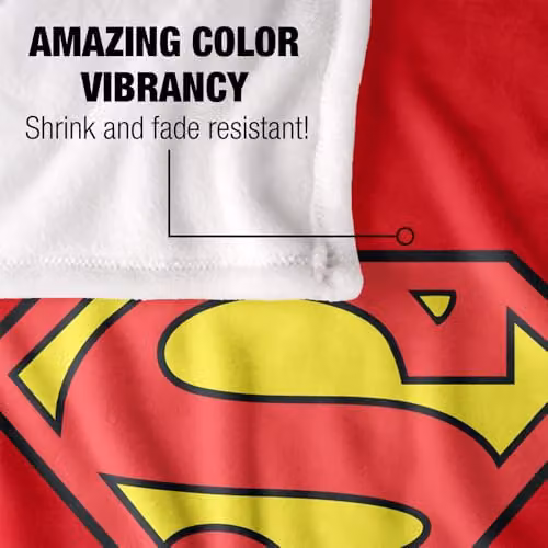 Warner Bros. Superman Super Mom Mother's Day Silky Touch Super Soft Fleece Throw Blanket, Multicolour, W: 91.44 cm, D: 147 cm – 3