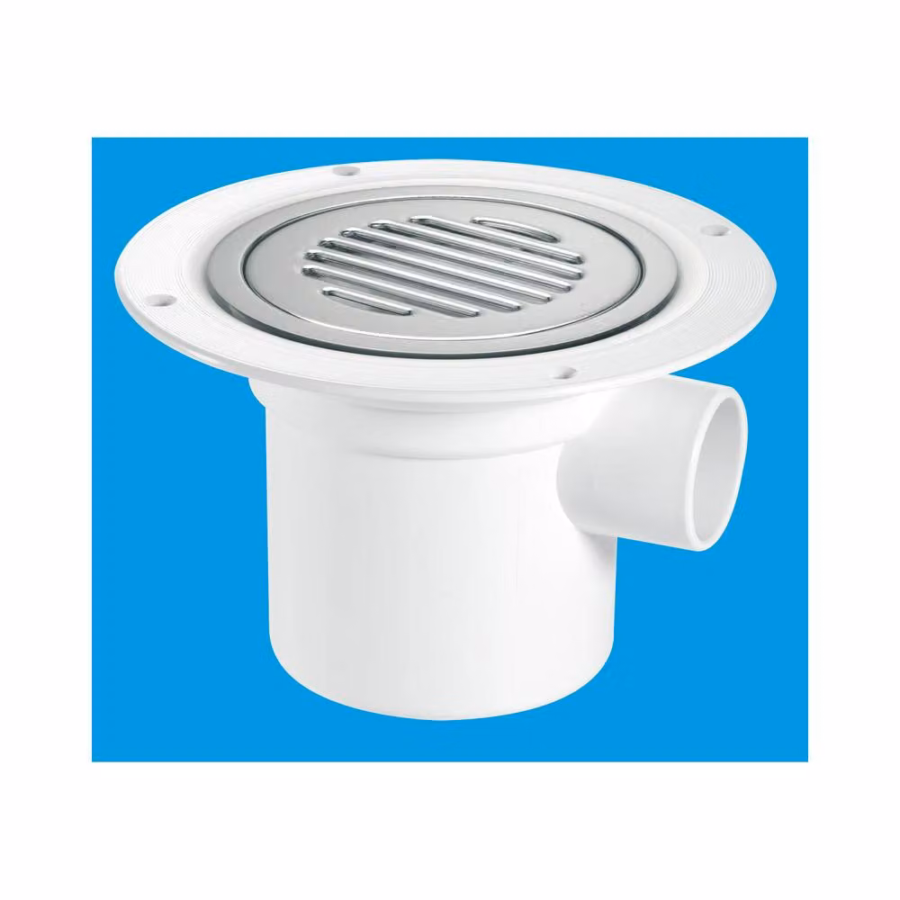 McAlpine TSG3SS-SL-NSC 75mm Vertical Water Seal Trapped Gully with Clamp Ring and Cover in White – 2