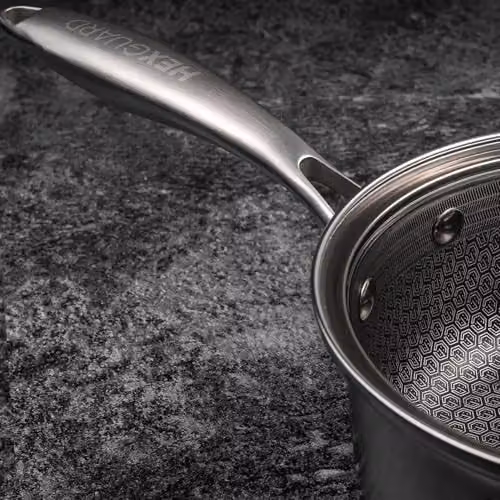 Prochef Non-Stick Stainless Steel Saucepan with Glass Lid, Silver, Diameter: 20 cm, Height: 10 cm – 2