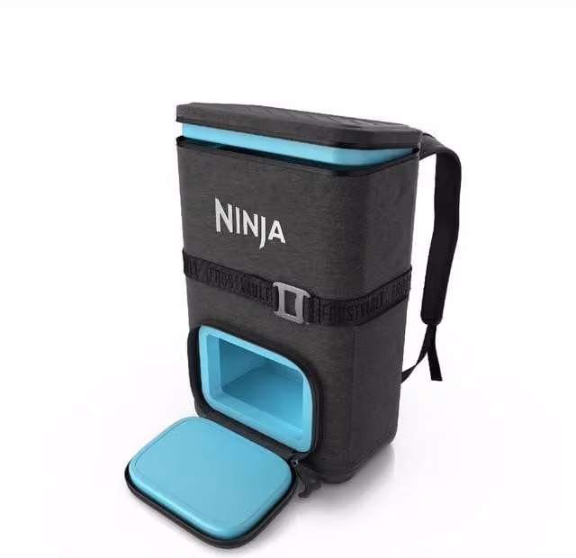 Ninja FrostVault Go 17L 24 Can Portable Backpack Soft Cooler, Grey, FF124EUUK – 1