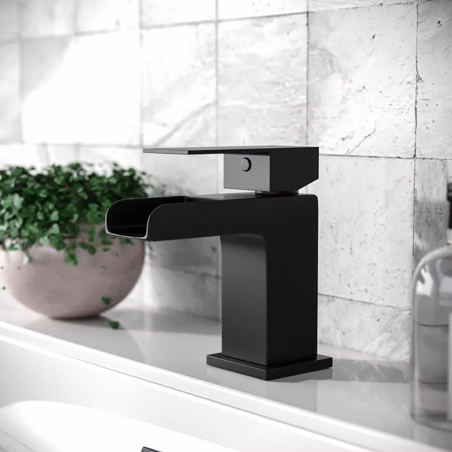 Nes Home Waterfall Basin Mono Mixer Tap in Matte Black – 2