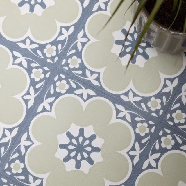 Floor Pops Daphne Sage Green Self-adhesive Vinyl Floor Tiles
