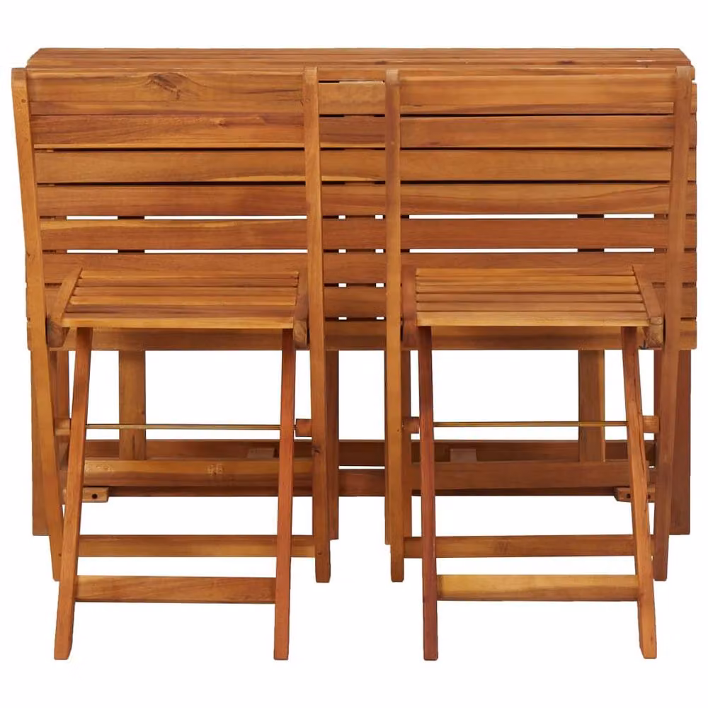 Berkfield Home Garden Planter Table with 2 Bistro Chairs in Brown Solid Acacia Wood – 3