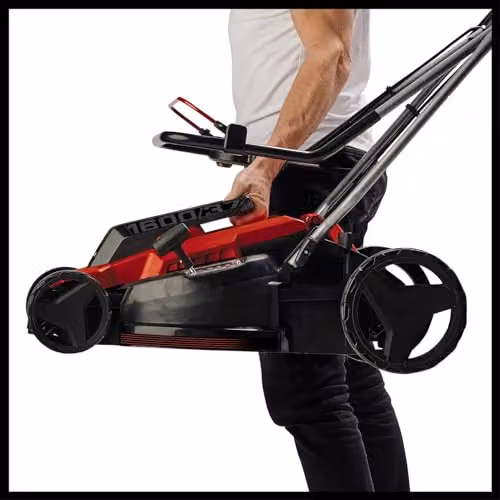 Einhell 1600W Electric Lawn Mower with 37cm Cutting Width and Collection Bag in Multicolour – 6
