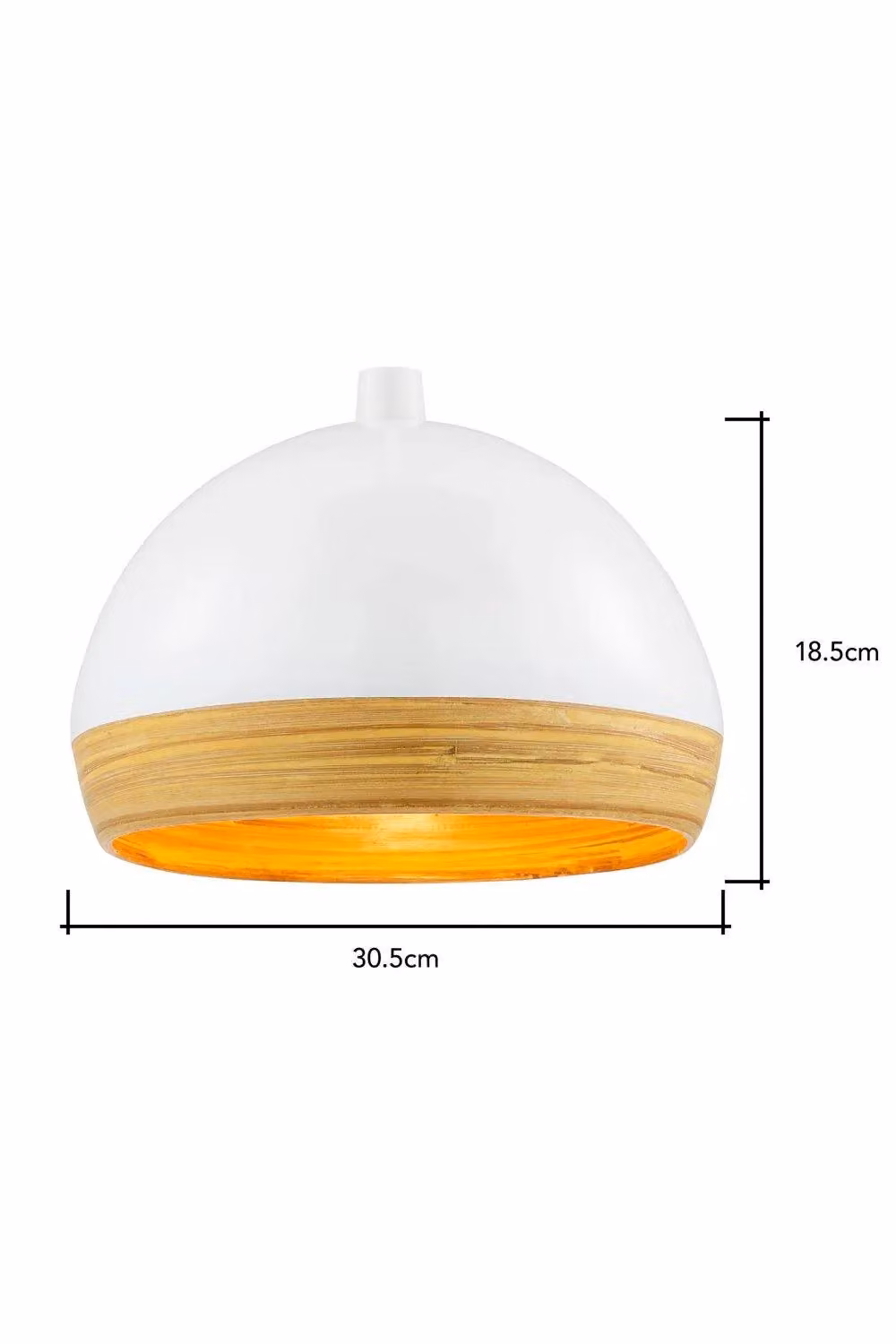 BHS Lighting Modern White Dome Easy Fit Light Shade – 3