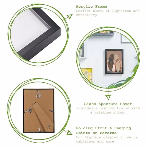 Nicola Spring Minimalist Rectangular A4 Photo Frame, White, Fits 20 x 30 cm