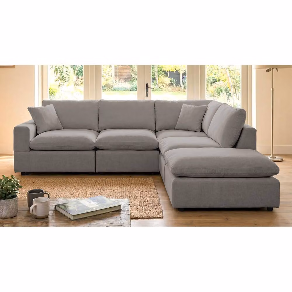 Artemis Home Cotleigh Reversible 5-Piece Modular L-Shape Corner Sofa in Grey – 2