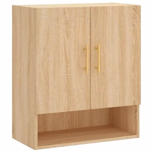 vidaXL Modern Wall Mounted Cabinet in Brown, W/D/H: 60 x 31 x 70 cm