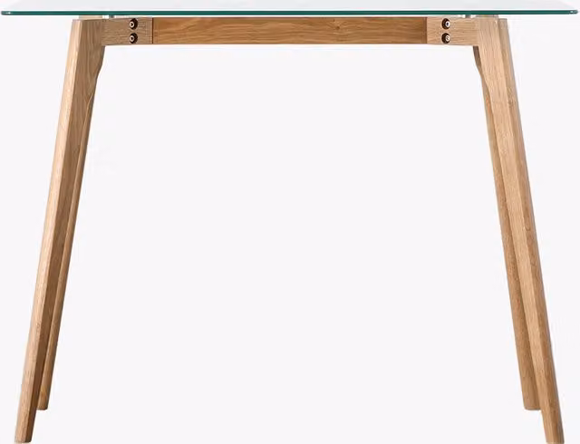 Perch & Parrow Stalwart Mid-Century Oak and Glass Desk