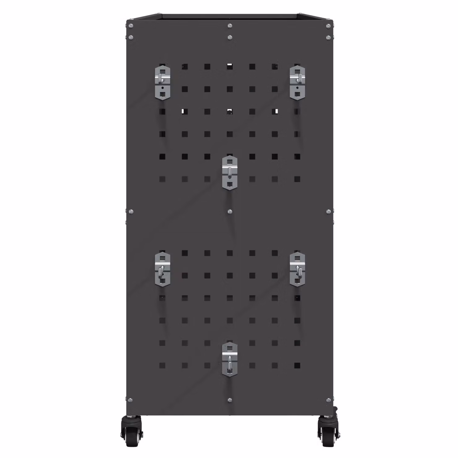 Berkfield Metal Tool Trolley with Shelf and Wheels in Black – 6
