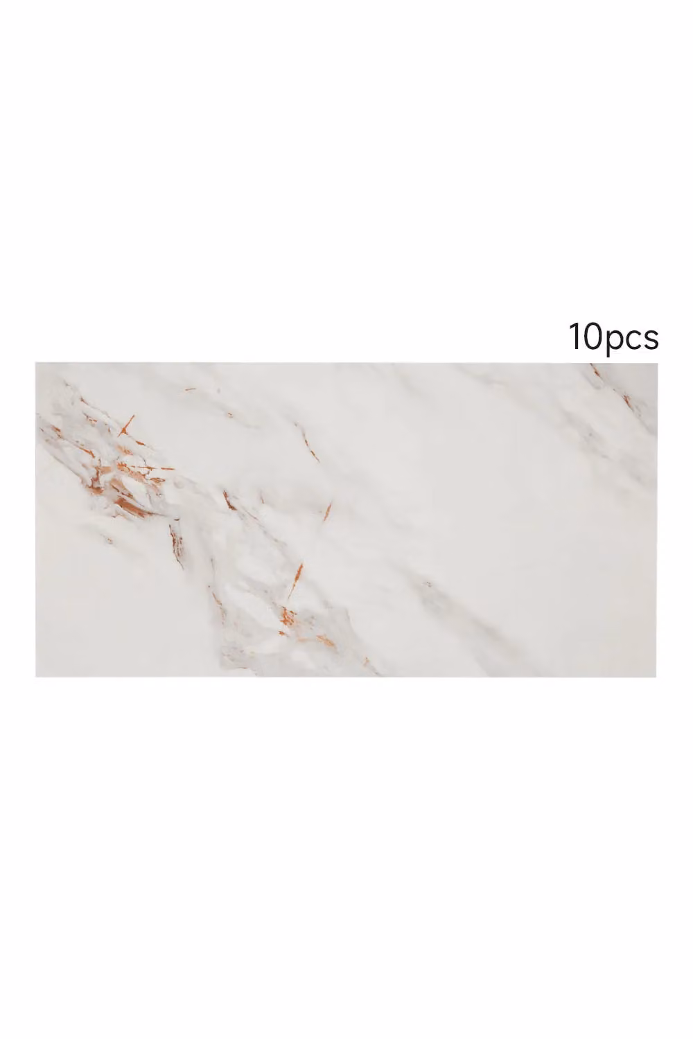 Living and Home 10pcs Ivory Marble Self-Adhesive Wall Stickers, Water and Oil Splash-proof and Antiflaming, Orange – 2