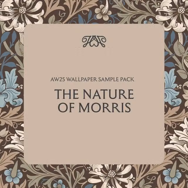 AW25 Floral Art Nouveau Wallpaper Sample Pack in Multicolour