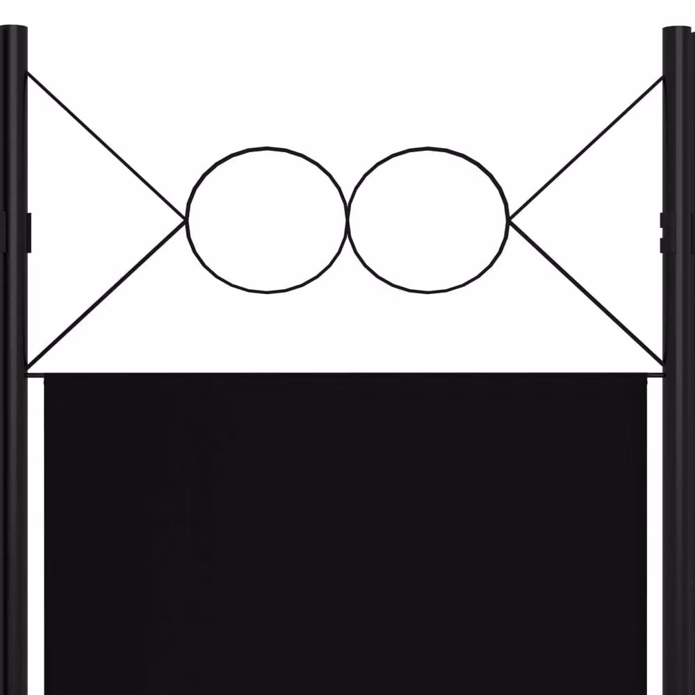 Berkfield Home Practical 6-Panel Room Divider in Black, W/H: 180 x 240 cm – 3