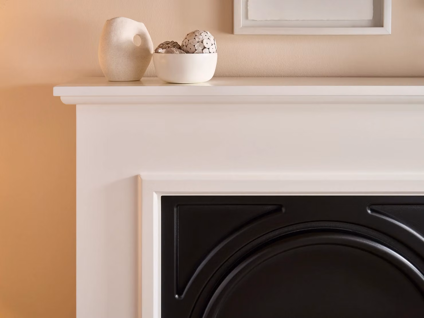 Adam Fires & Fireplaces Warwick Cast Effect Fireplace Suite in Pure White and Black, 36 Inch (Width: 91.44 cm) – 4