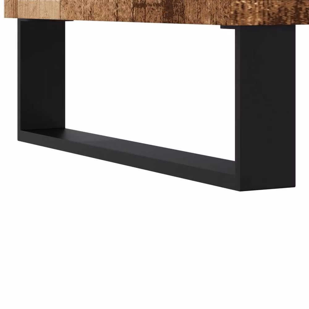 Berkfield Home Rustic Old Wood Sideboard in Brown, W/D/H: 100 x 36 x 60 cm – 5