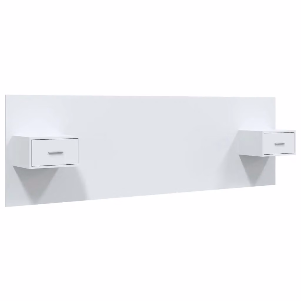 Berkfield Home Bed Headboard with Cabinets in White Engineered Wood – 2