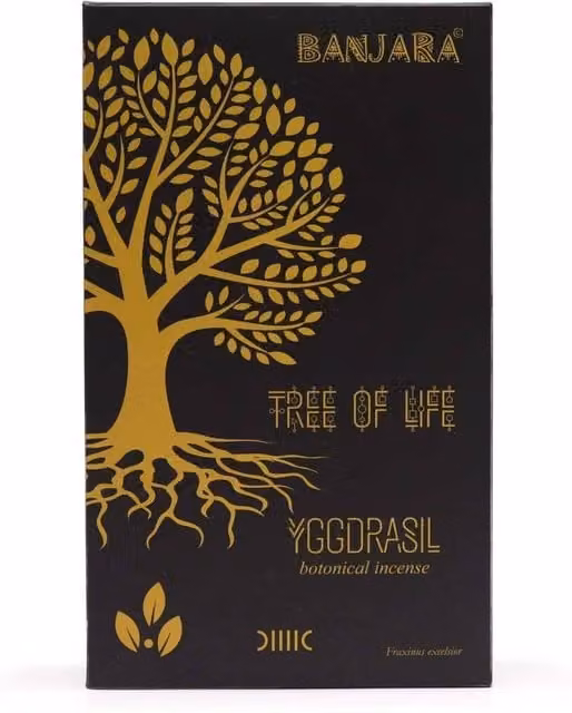 KDMD Banjara Yggdrasil Tree Incense Sticks, Woody and Floral Fragrance, 12g, Brown and Black – 1