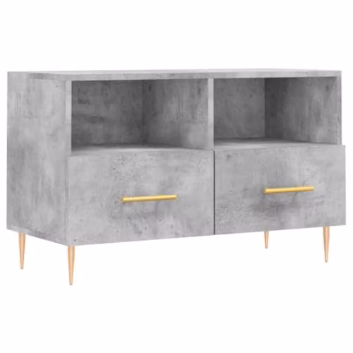 vidaXL Modern TV Cabinet in Grey, W/D/H: 80 x 36 x 50 cm