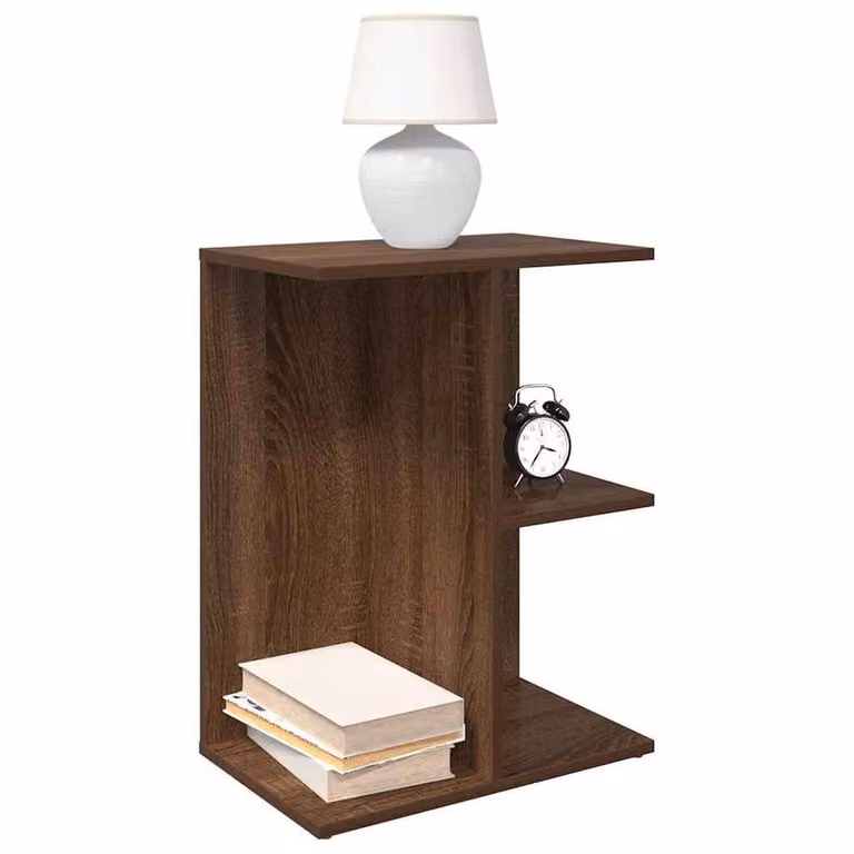 Berkfield Home Elegant Bedside Tables, 2 Piece Set, Brown Oak, W: 46.5 cm, D: 29 cm, H: 61 cm