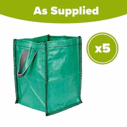 YouGarden Garden Tidy Grow Bags, Set of 5 Green 45L Planters – 3