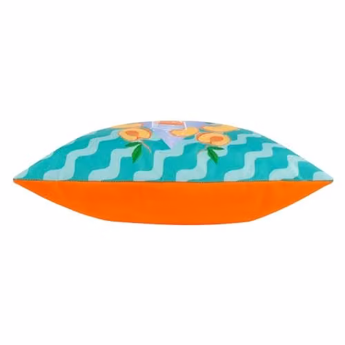 Peachy Abstract Graphic Outdoor Cushion, Aqua, 43 x 43 cm – 2