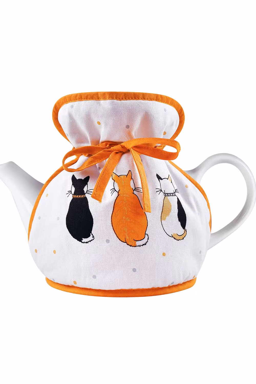 Ulster Weavers Cats In Waiting Cotton Tea Cosy in Orange and White – 2