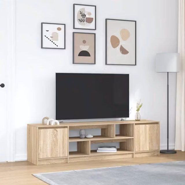 Berkfield Home TV Cabinet in Sonoma Oak Brown, W: 188.5 cm, D: 41 cm, H: 50 cm