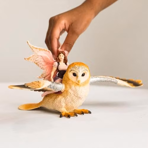 Schleich Bayala Fairy in Flight on Glam Owl 4-Piece Multicolour Toy Set 70789 – 2
