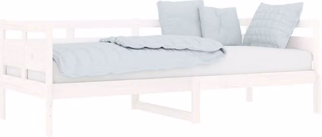 Berkfield Home Beautiful Day Bed in White Lacquered Solid Pine Wood, W/D/H: 200 x 80 x 66 cm – 1