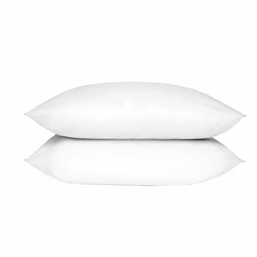 Brentfords 2 Pack Medium Firmness Hollow Fibre Pillows, White, W: 46 cm x H: 71 cm – 1
